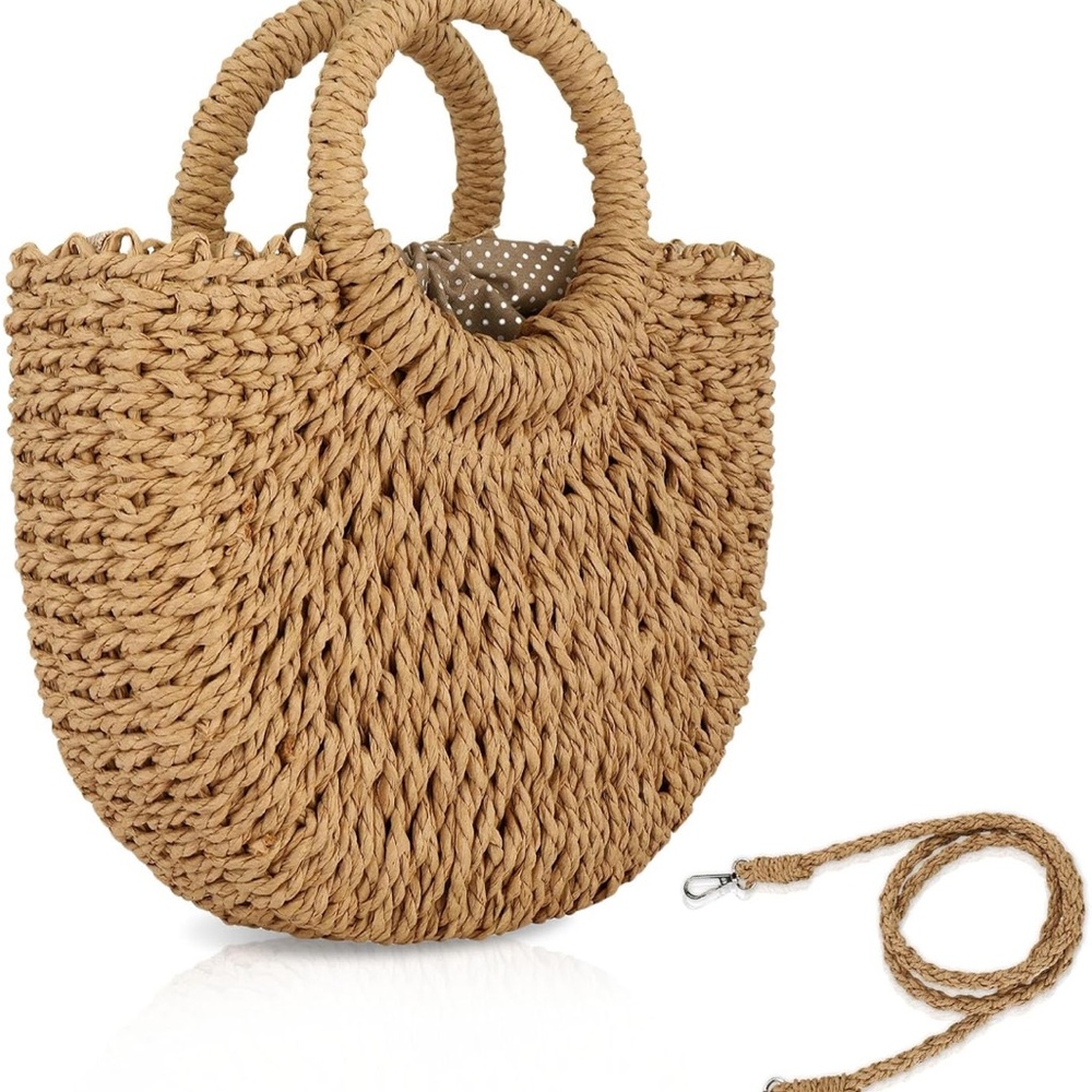 Tan Woven Women's Bag